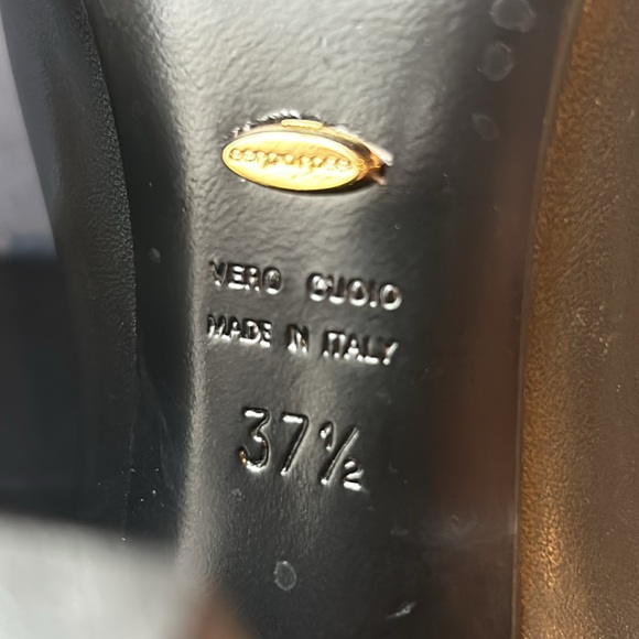 Sergio Rossi Black White Leather Ankle Boots Sz 7.5 US - Picture 6 of 11